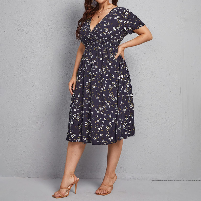 Plus Size Women's Dress, Flowe - огляд і ціна Romper Floral Print