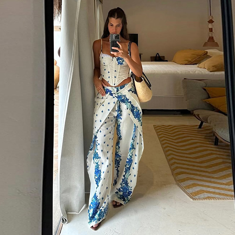 Sexy Printed Vest Trouser Wome - огляд і ціна Romper Floral Print