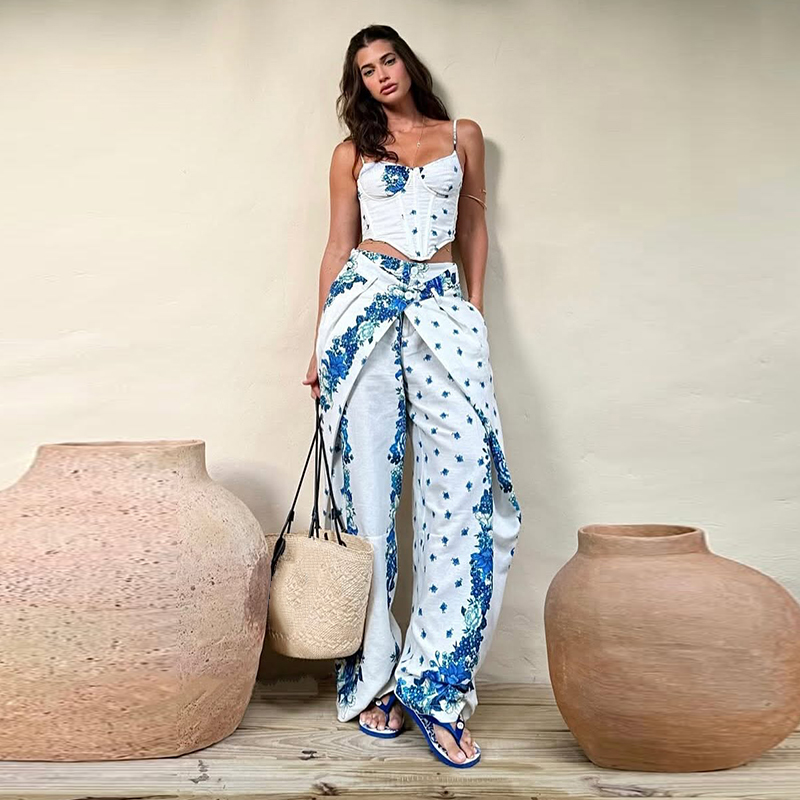 Sexy Printed Vest Trouser Wome - огляд і ціна Romper Floral Print