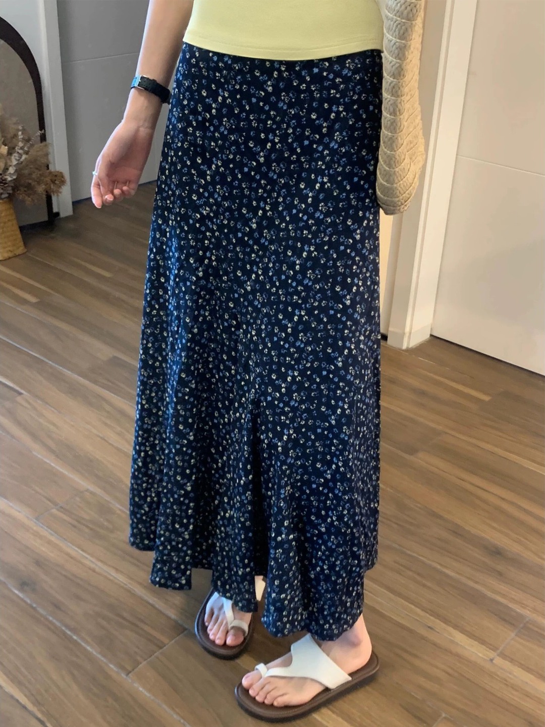 plus Size Floral Print A-Line  - огляд і ціна Midi Skirt Floral
