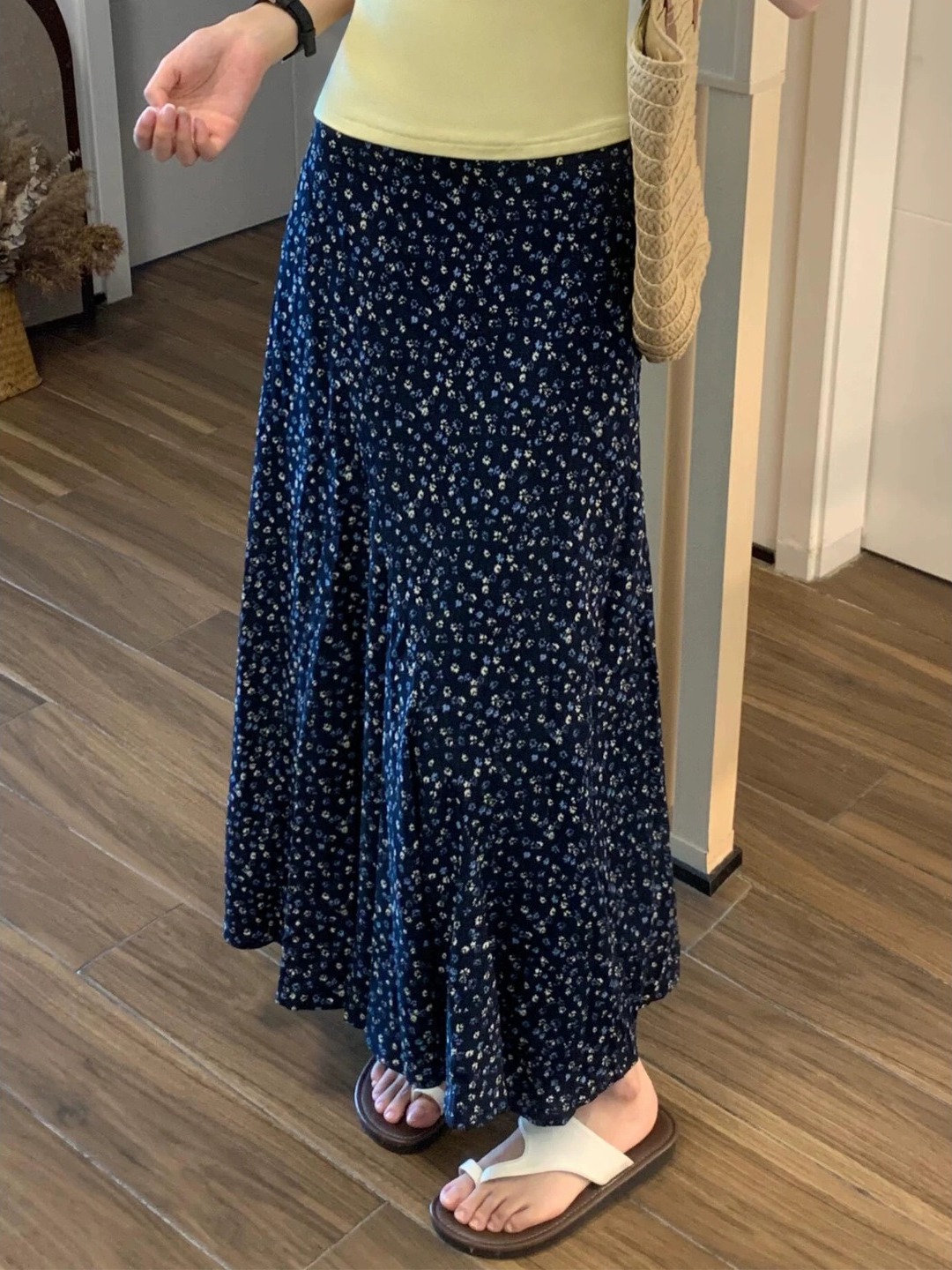 plus Size Floral Print A-Line  - огляд і ціна Midi Skirt Floral