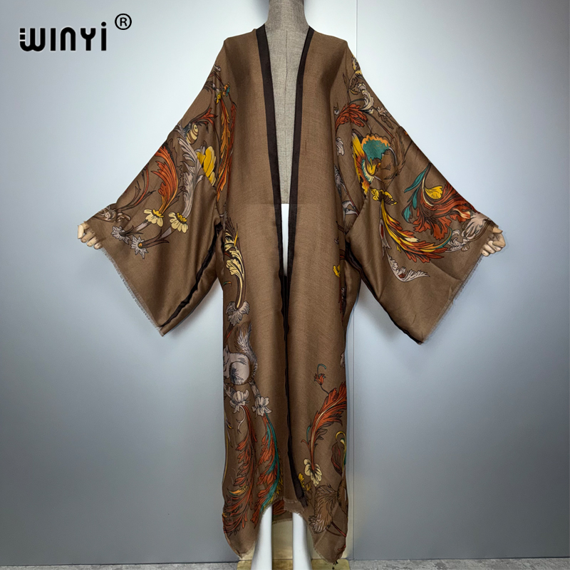 WINYI Africa Boho Kimono Maxi  - огляд і ціна Cover Up Kaftan