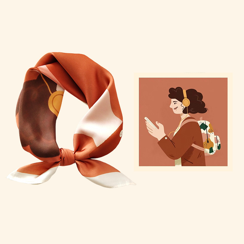 Women's Silk Cartoon Scarf Squ - огляд і ціна Headband Summer Knit