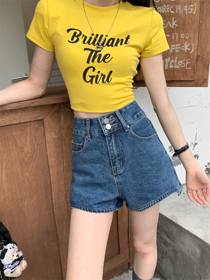 Blue denim shorts for women su - огляд і ціна Shorts Denim Frayed
