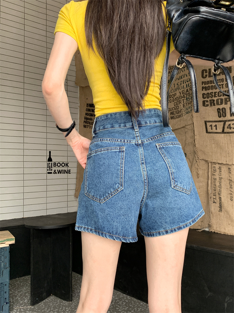 Blue denim shorts for women su - огляд і ціна Shorts Denim Frayed